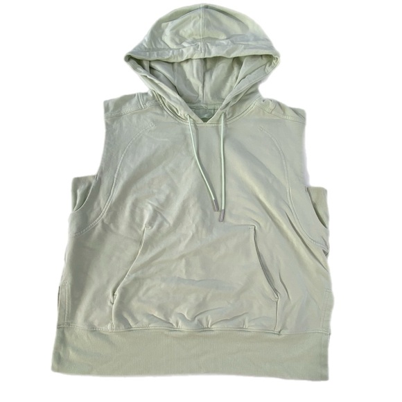 lululemon athletica Tops - Lululemon French Terry Sleeveless Hoodie Kohlrabi Green size 4